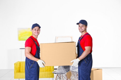 Moving van loading household belongings for a Wimbledon removal service