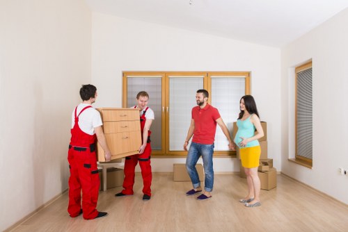 Moving boxes and furniture for a Wimbledon home relocation