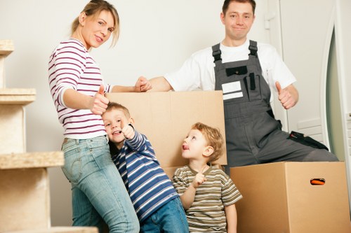 Unpacking boxes in a Wimbledon property